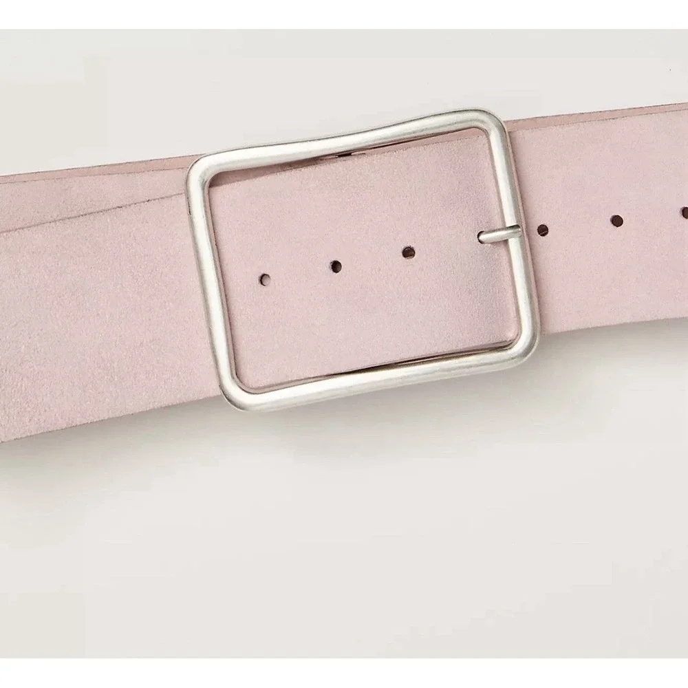 Free People Hex Suede Hip Belt Primrose Pink Boho Festival Western NWT M/L